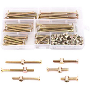 Factory M6 Zinc Plated Hex Socket Head Cap Furniture Screw Bolt Barrel Nut Assorted Kit For Bed Chicago Screw