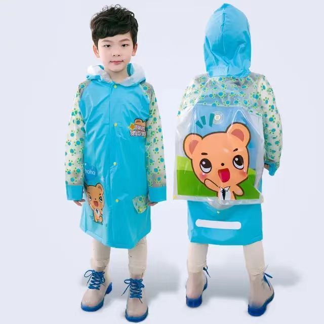 Kids Raincoats Waterproof Rain suit Cartoon Rain Jacket Toddler Rain wear Poncho for Girls Boys 5-12 Years