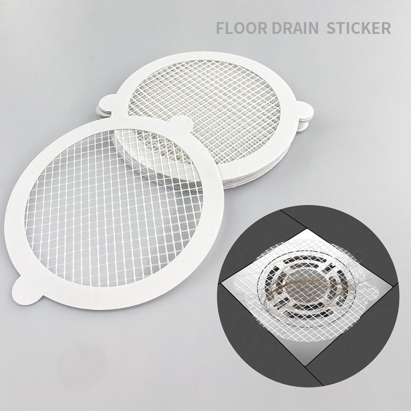 Round Disposable Shower Drains Hair Catcher Mesh Stickers Bathroom Bathing Shower Hair Stoppers Catchers Home Clean Tool