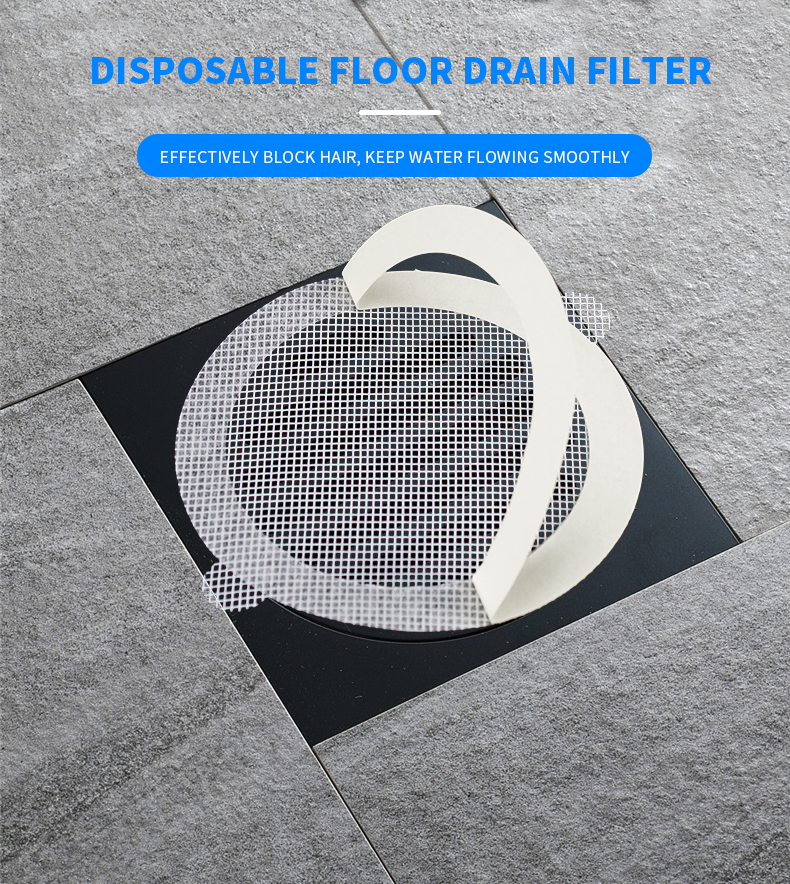 Round Disposable Shower Drains Hair Catcher Mesh Stickers Bathroom Bathing Shower Hair Stoppers Catchers Home Clean Tool