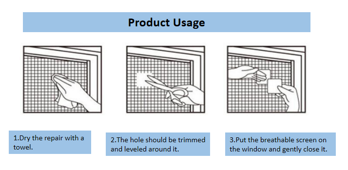 Wholesales fly Screen Self adhesive window screen fiberglass net mesh repair tape