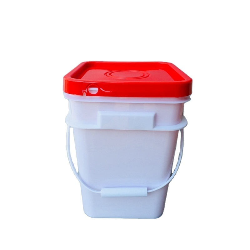 Manufacturer PP Plastic Protein buckets with Lid China Customized LOGO printing Pcs Color Powder Screw Material for build