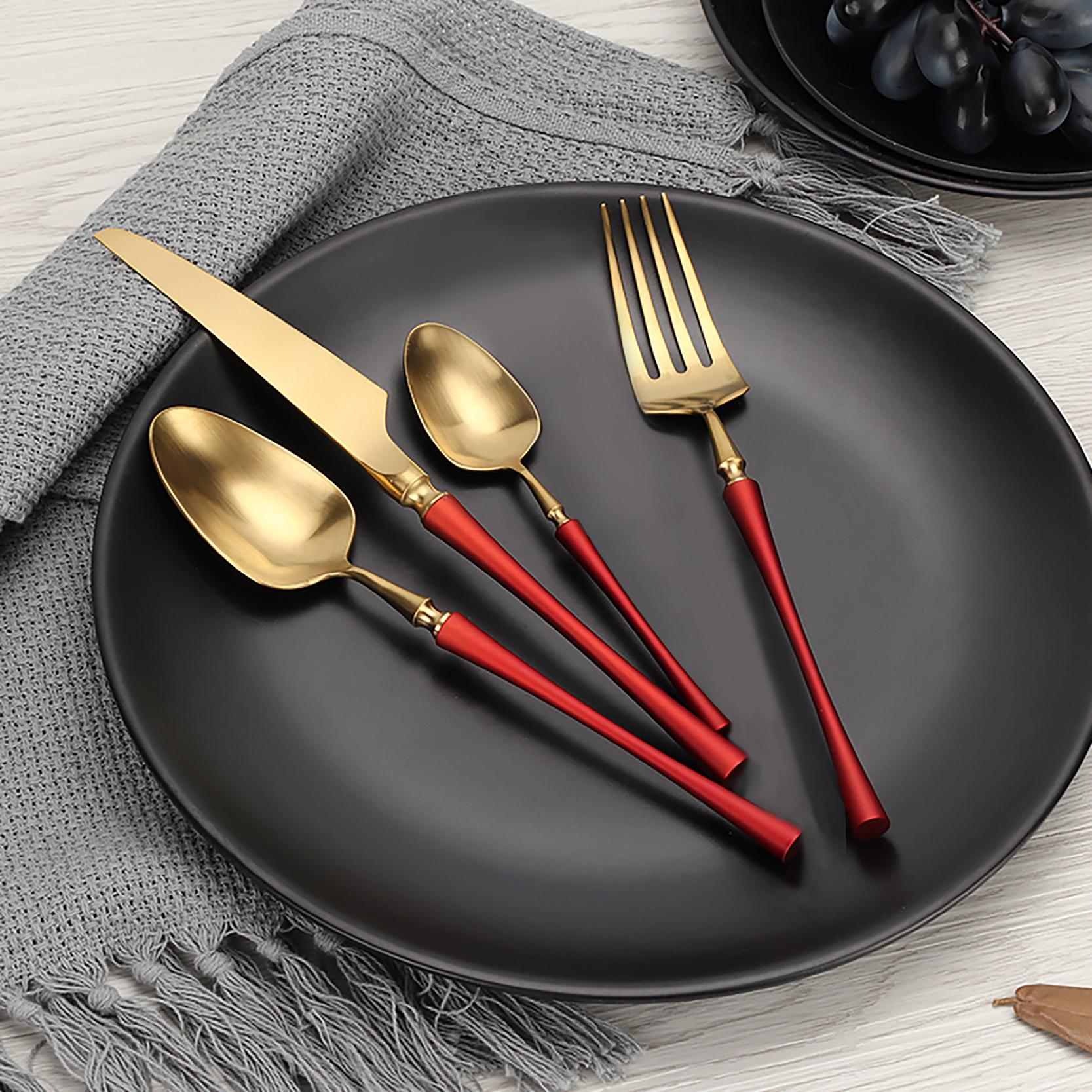 D041 Hongda 304 18/10  European Style Restaurant Flatware Hotel Stainless Steel Metal Cutlery Set