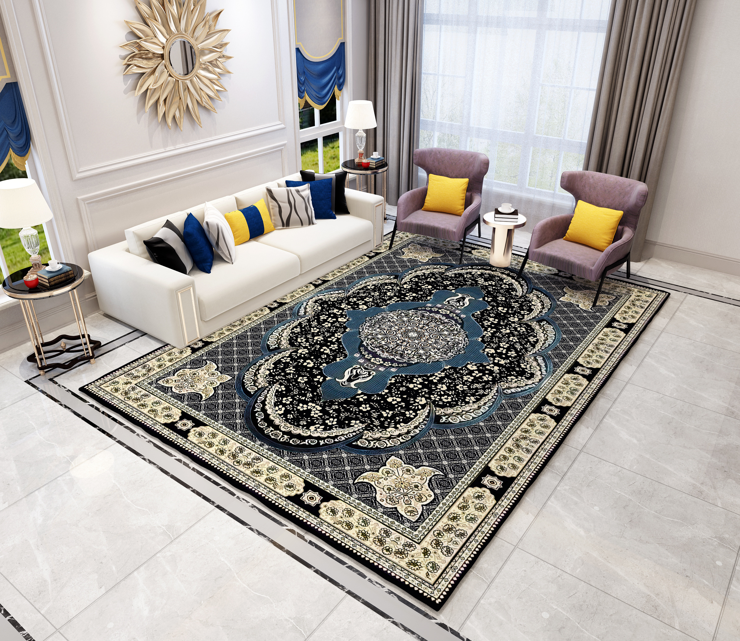 Russian hot sale wholesale custom anti slip carpet Rugs for living room