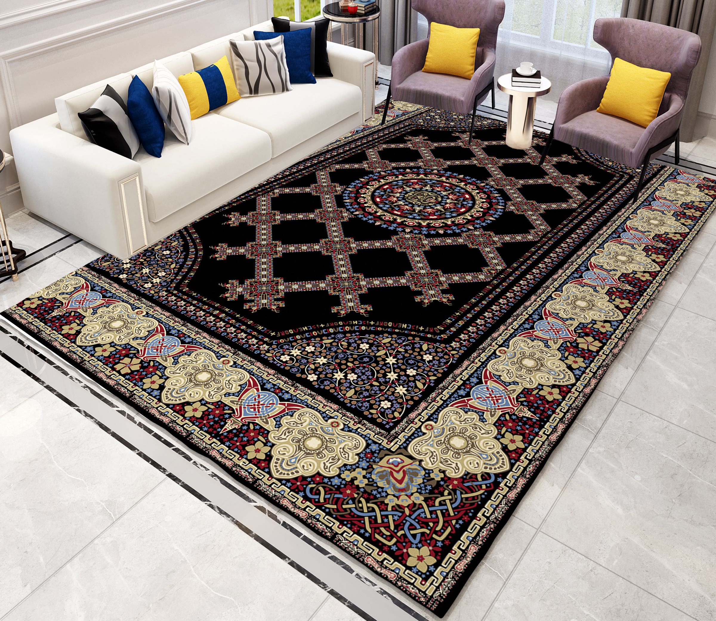 China factory cheap Turkish pattern rug turkey carpets and rugs anti slip mat