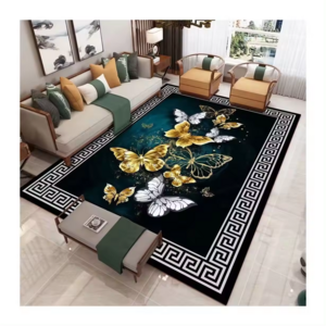 Modern New Customized Design Crystal Velvet Carpet Chinese Non Slip Digital Printing Living Room large area rugs and Carpets