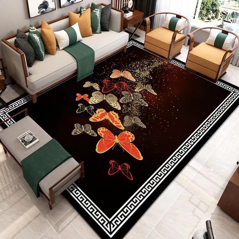 Modern New Customized Design Crystal Velvet Carpet Chinese Non Slip Digital Printing Living Room large area rugs and Carpets