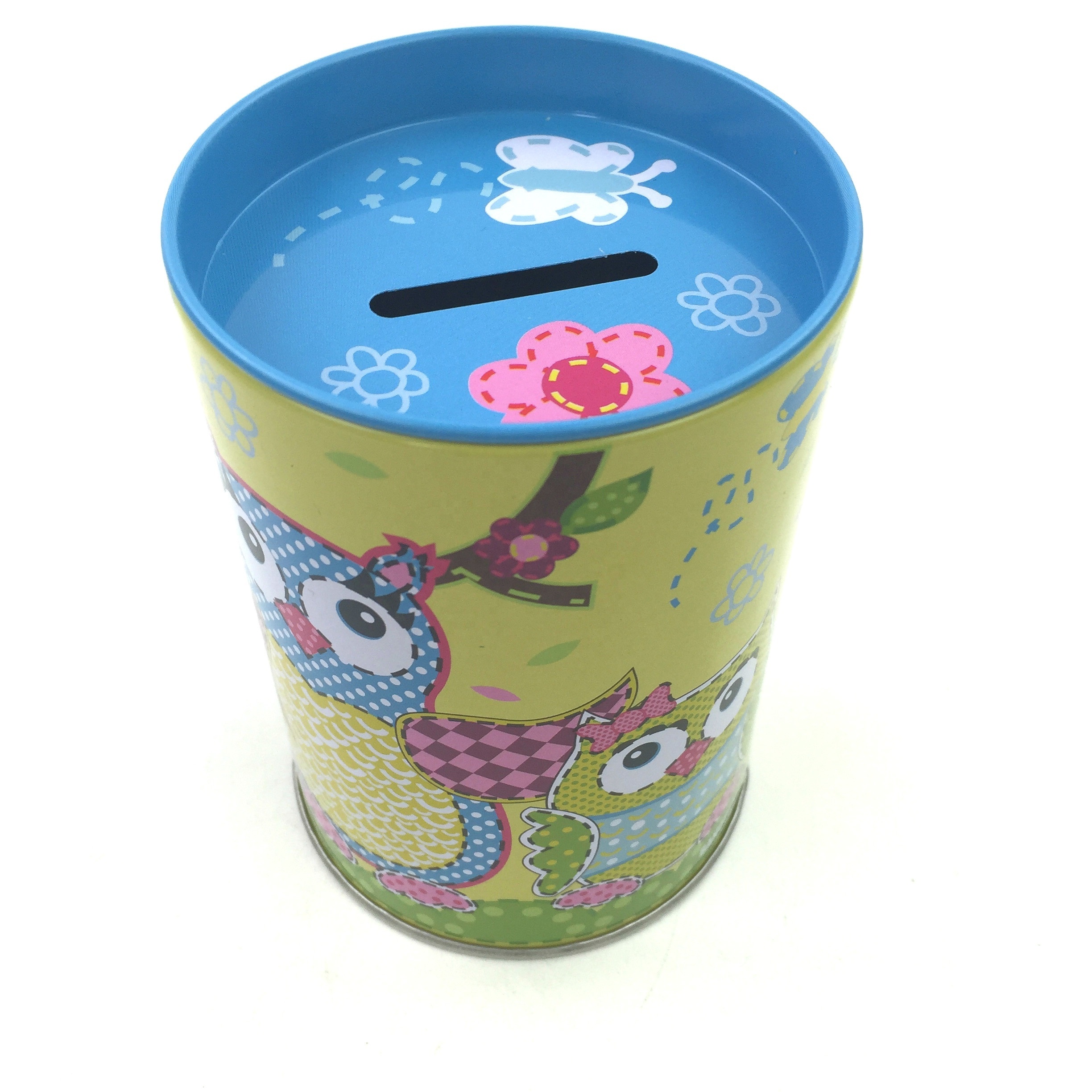 Professional custom colorful empty gift tin box coin bank tin can