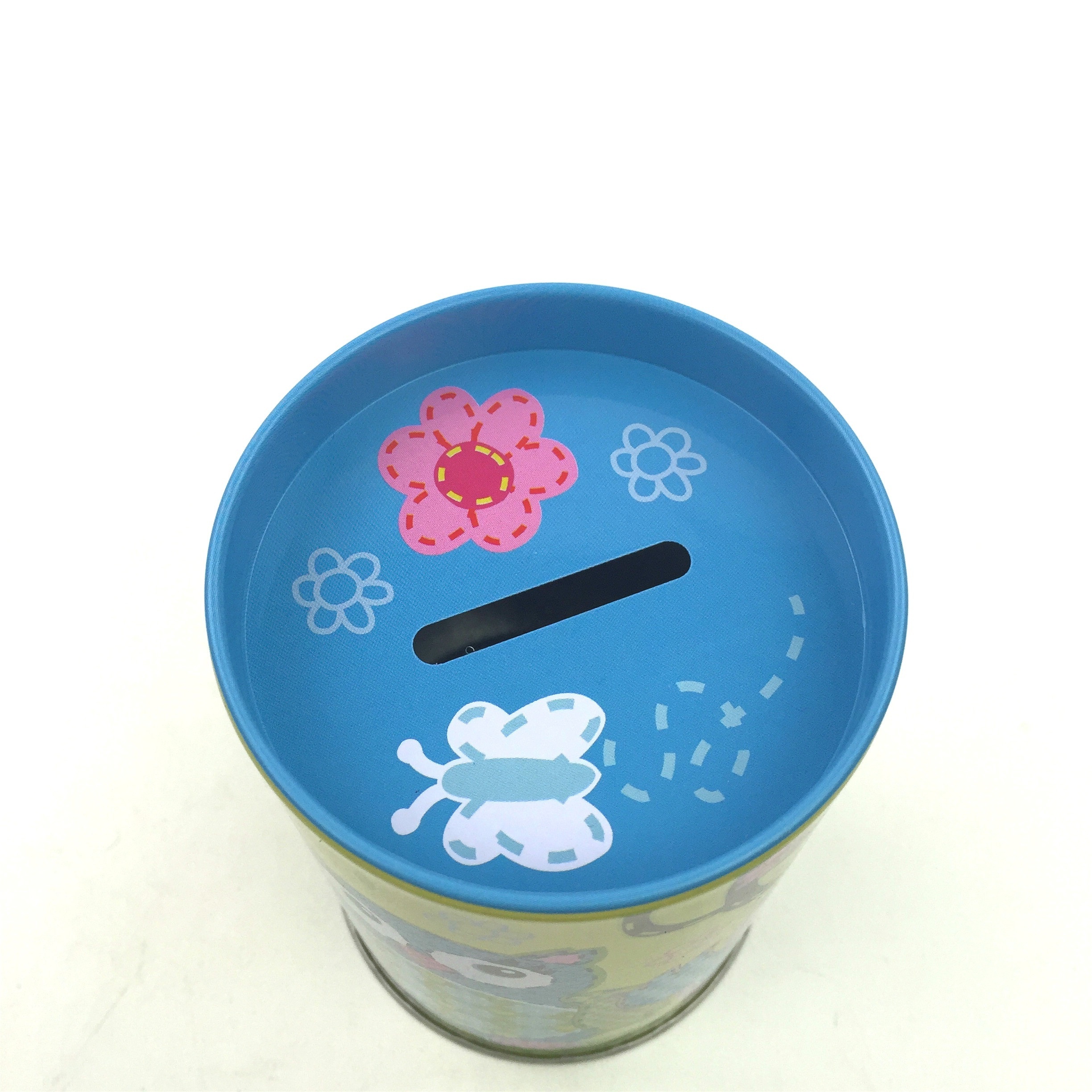 Professional custom colorful empty gift tin box coin bank tin can