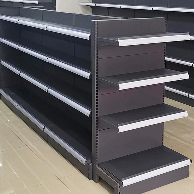 gondola shelving white Available in stock retail store shelving display wire mesh pack panel supermarket rack