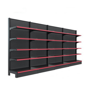 gondola shelving white Available in stock retail store shelving display wire mesh pack panel supermarket rack