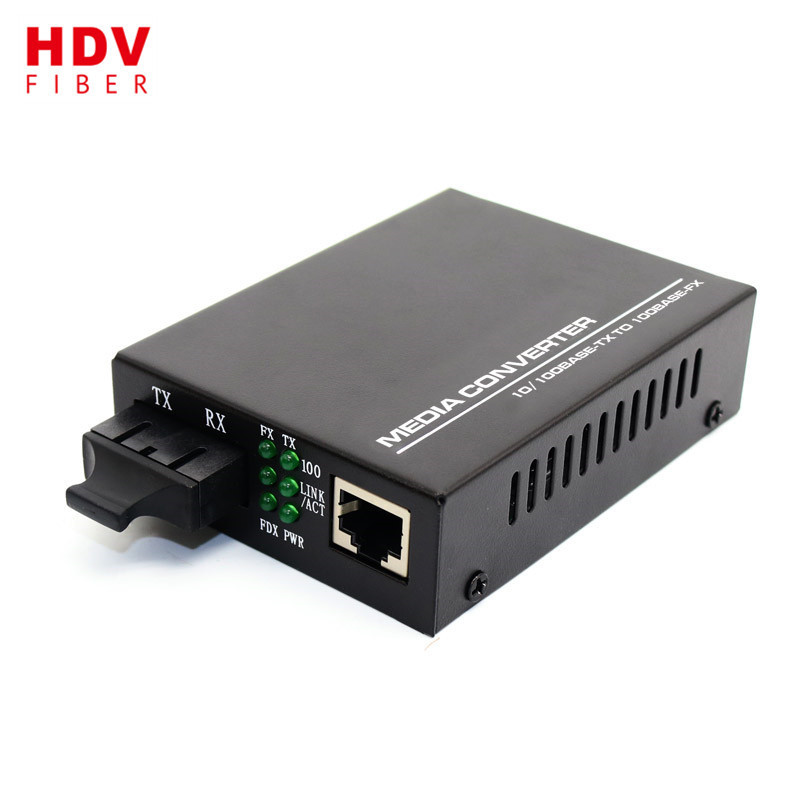 10/100/1000M adaptive CCTV Ethernet  FTTH media converter SC duplex connector