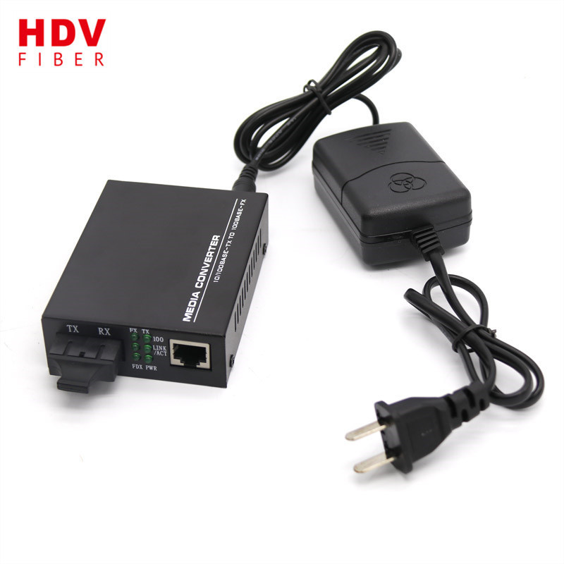 10/100/1000M adaptive CCTV Ethernet  FTTH media converter SC duplex connector