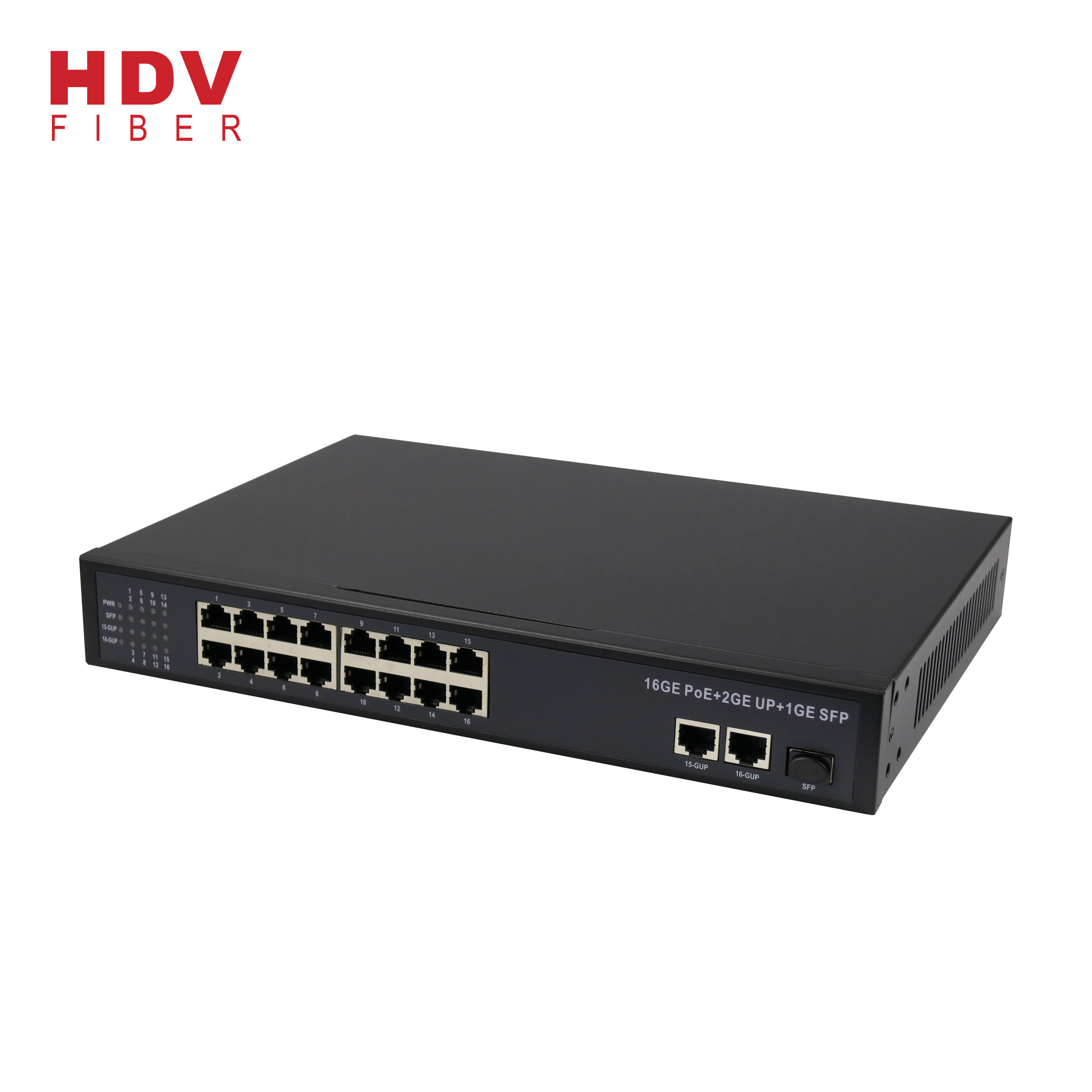 Factory Supplier 16 Port 10/100/1000Mbps POE Switch With 1*1000M SFP