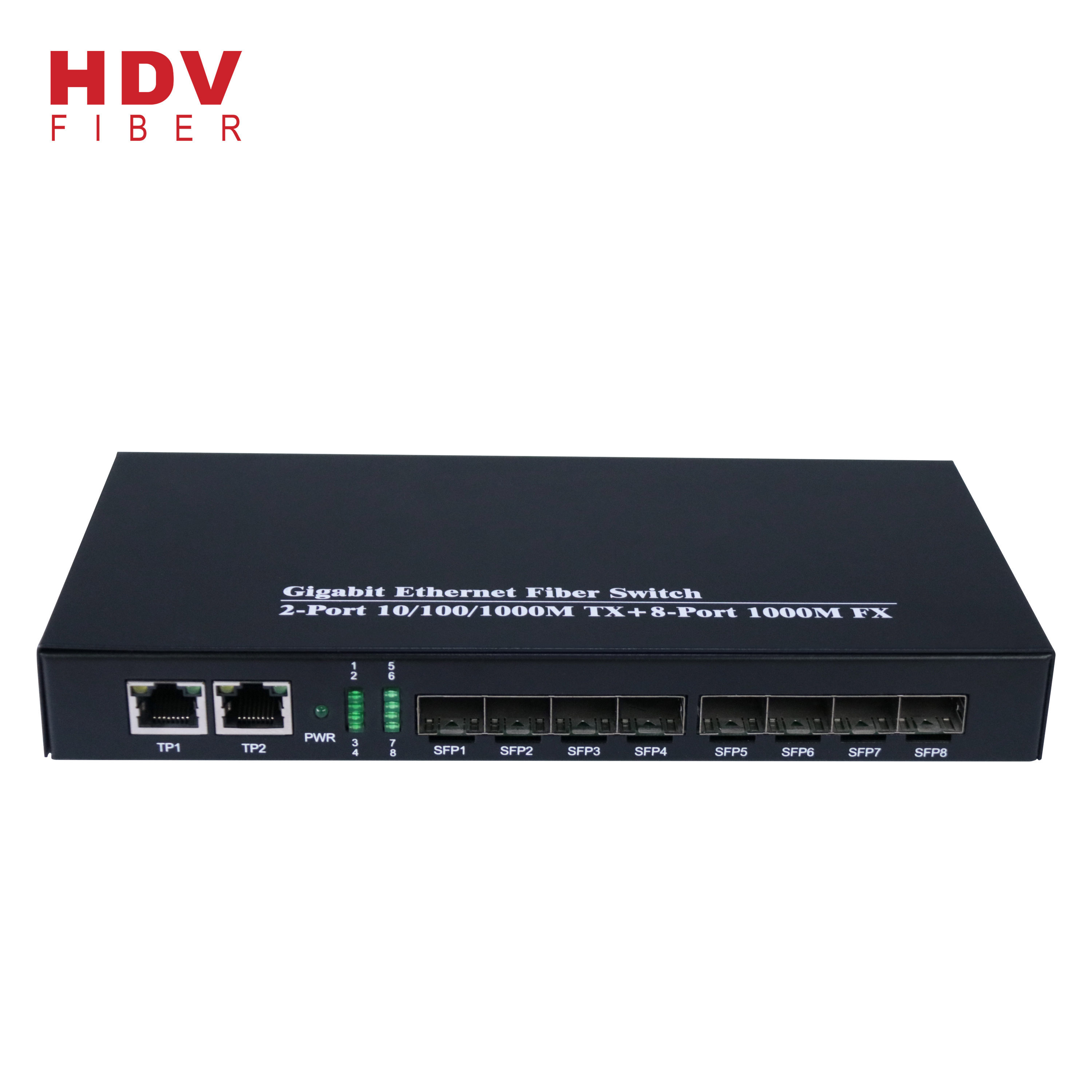 2*10/100/1000 RJ45 Port Networking Switch 10G 8-port SFP Switch 8*1000M SFP 2 Year Full-duplex & Half-duplex 0.86kg/1kg ZX-8G2FL