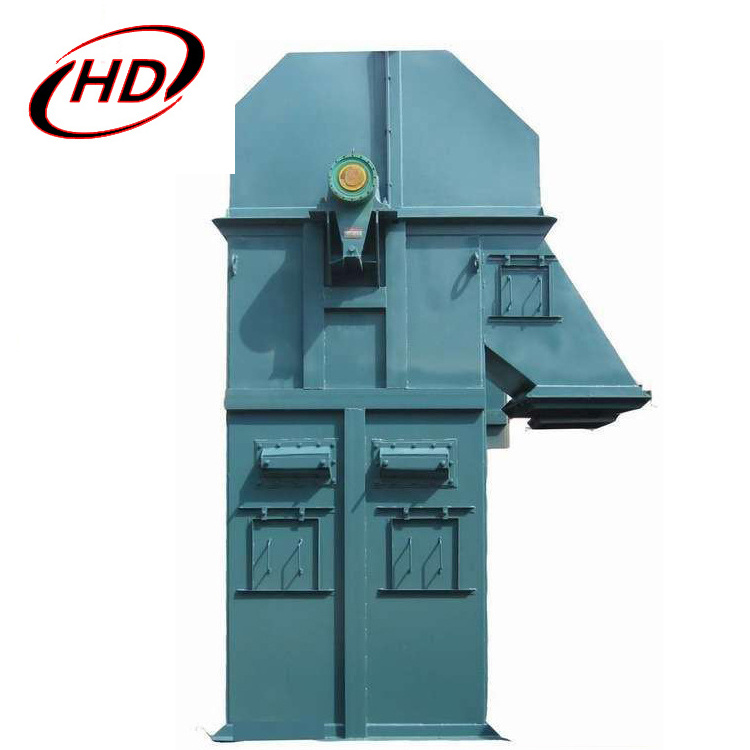 Plastic hopper buckets elevator conveyor for grain granular