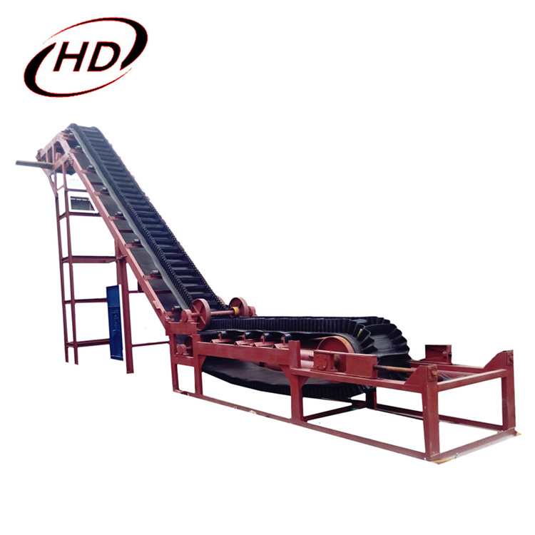 Large angle side wall conveyor belt for sawdust/quarry