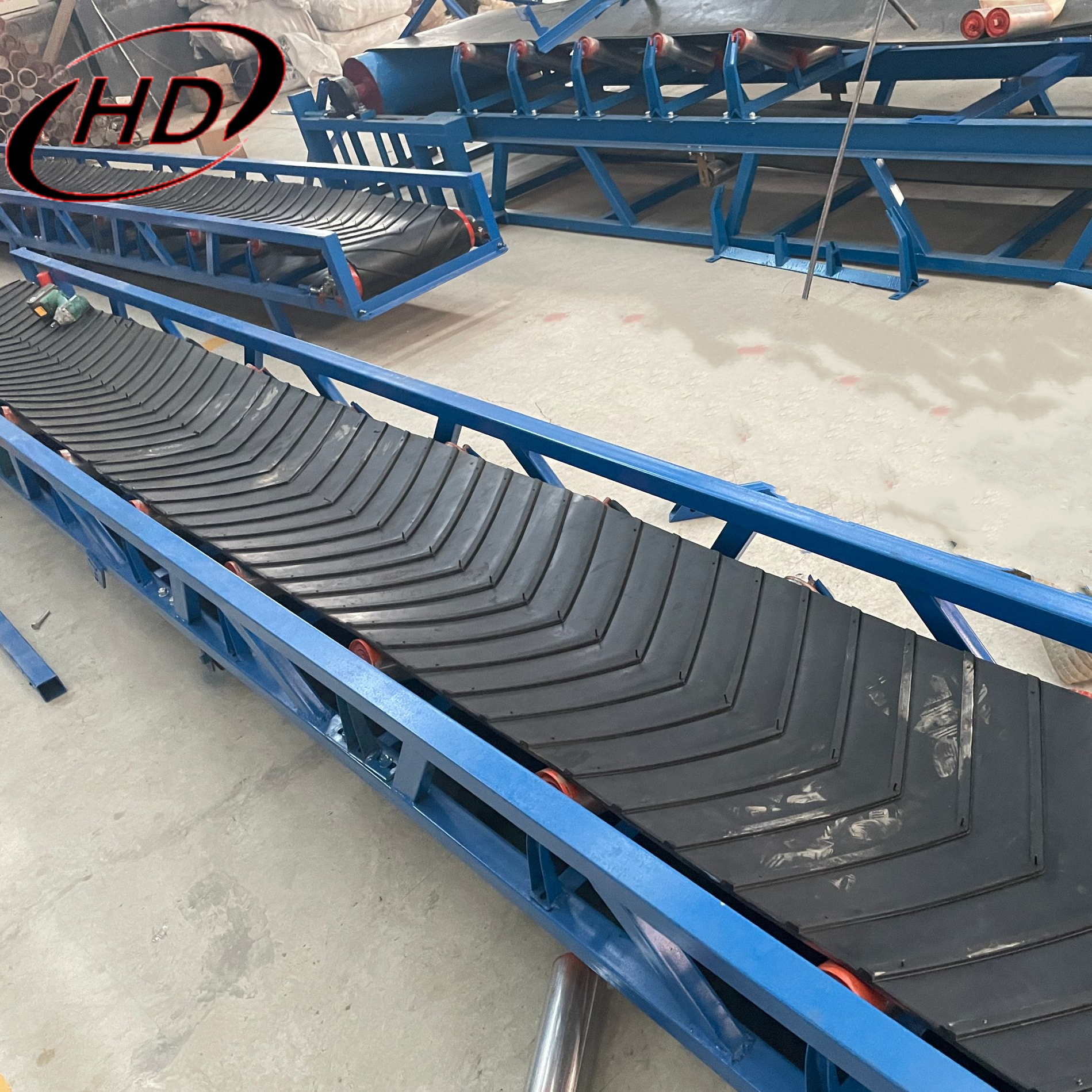 Customized 800mm width 18 meter length belt conveyor for barley