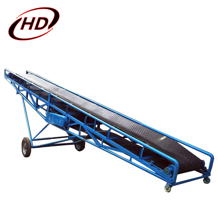 Customize Large Output Inclined 500mm Width Movable Belt Conveyor For Bulk Handling