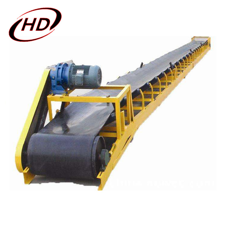 Factory custom B1200 heavy duty mining ore belt conveyor with feeding hopper