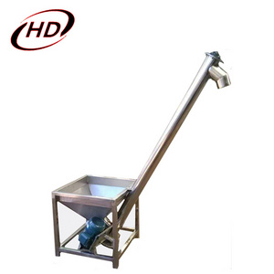 Inclined flexible small grain screw conveyors/augers conveyor with hopper