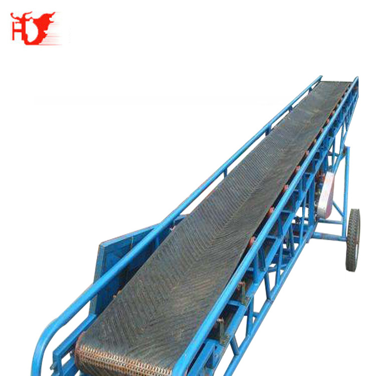 Easy install compost portable wide conveyor belt with hopper