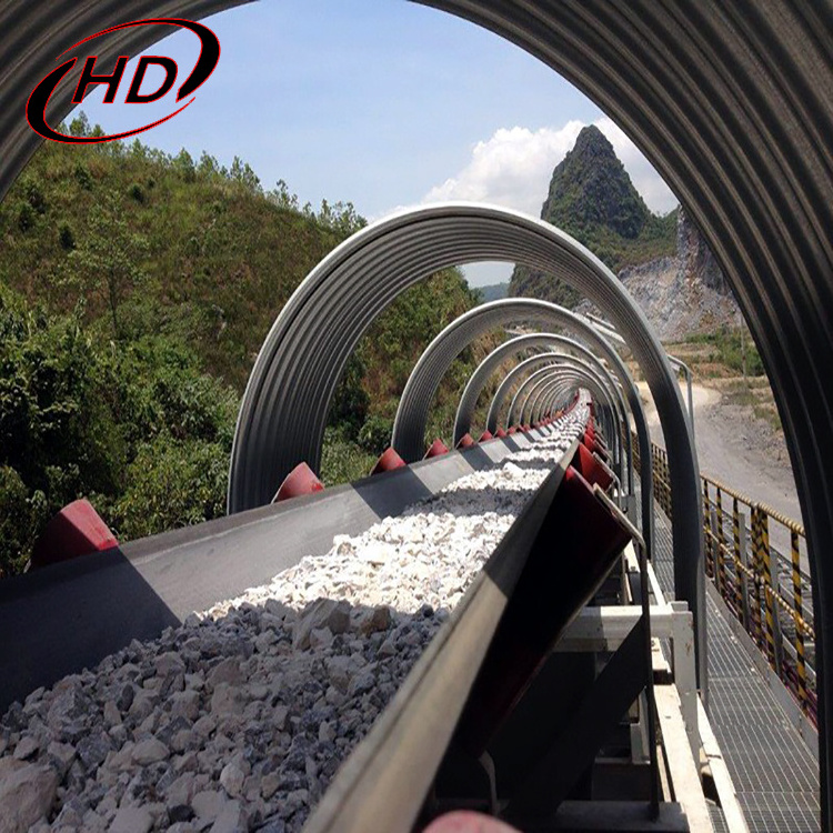 Factory custom B1200 heavy duty mining ore belt conveyor with feeding hopper