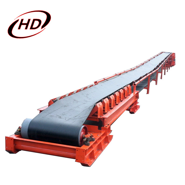 Automatic outdoor convey belt conveyor machine with chevron EP belt