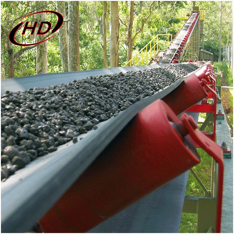 Factory custom B1200 heavy duty mining ore belt conveyor with feeding hopper