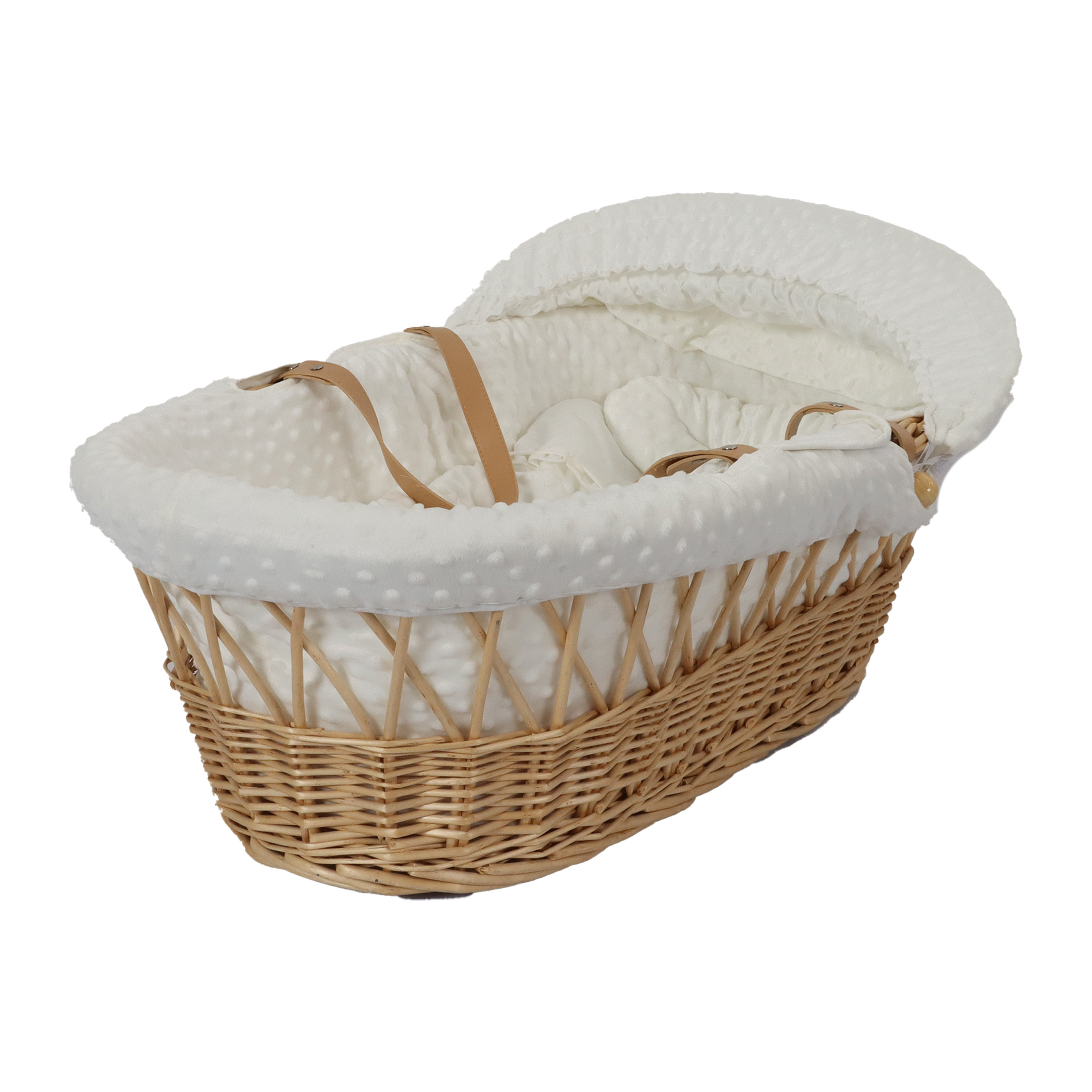 Baby Wicker Basket Cradle Set Eco Friendly Baby Clothing Storage Moses Crib Two Handle Wicker Rattan Baby Changing Basket