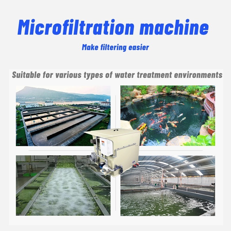 10m3 drum filter  water treatment machinery drum microfiltration machine aquaculture filtration system pond filter