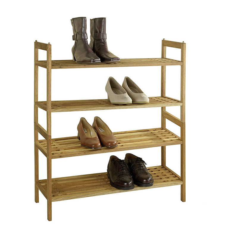 New Products Bamboo Stackable Foldable Shoe Racks Storage Organizer Shoes Shelf Wooden Modern Shoe Rack