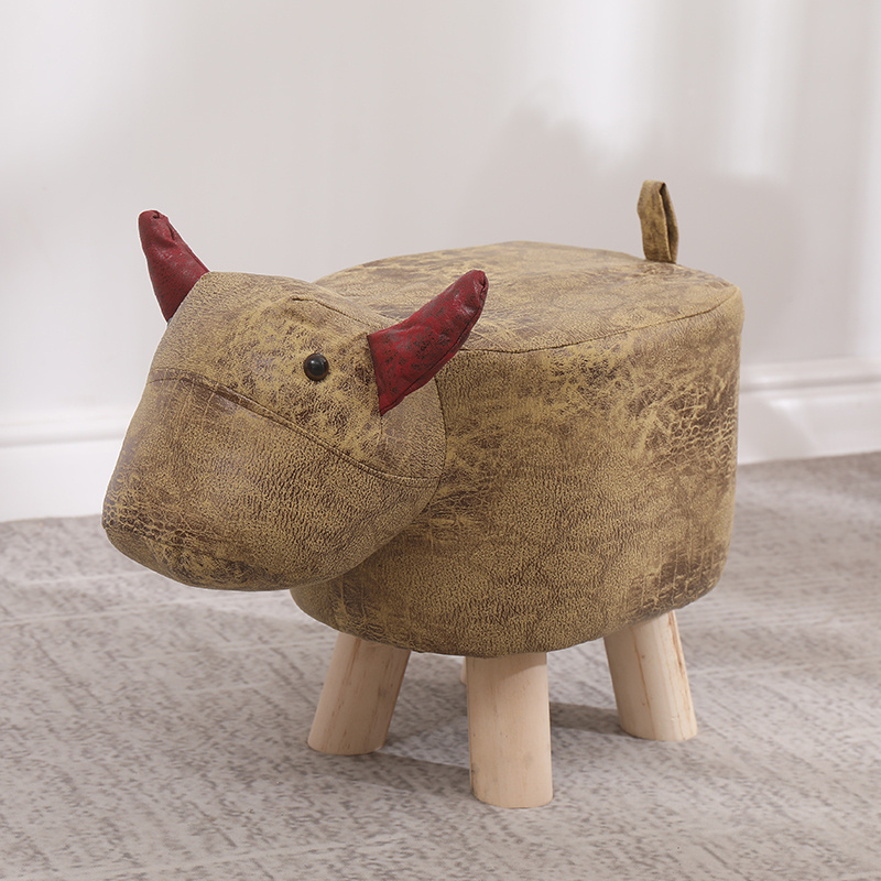 Wholesale Cheap Living Room Furniture Kids Stool Cute Animal Shape Child Wooden Stool Chair