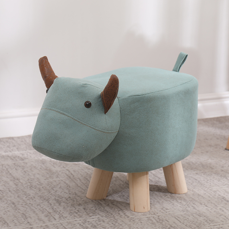 Wholesale Cheap Living Room Furniture Kids Stool Cute Animal Shape Child Wooden Stool Chair