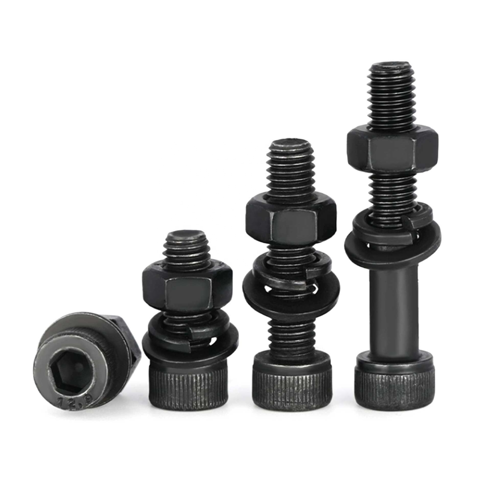 Din912-8.8/10.9/12.9 level full thread half thread black high-strength hexagonal socket cup head