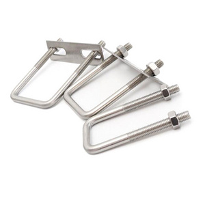 China galvanized u bolt sizes auto part trailer u-bolt nut pipe clamp high strength stainless steel square u bolt