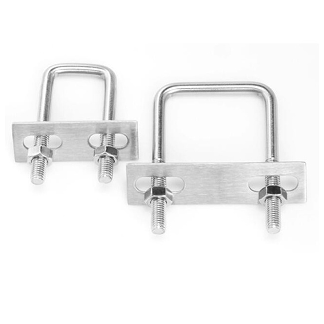 China galvanized u bolt sizes auto part trailer u-bolt nut pipe clamp high strength stainless steel square u bolt