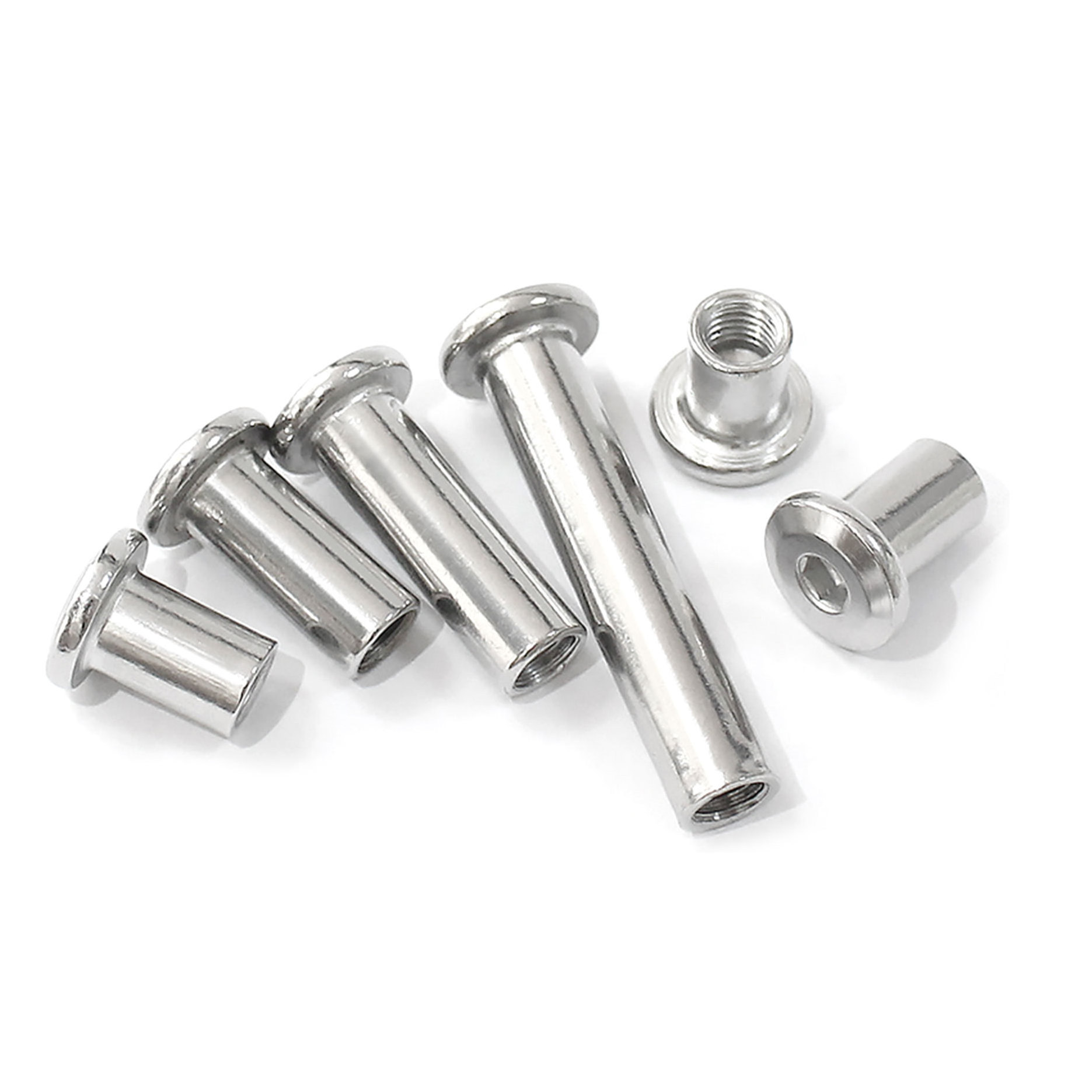 Stainless steel flat head hex socket furniture connector bolts and sleeve barrel cap nut M3 M4 M5 M6 M8 M10 furniture splint nut