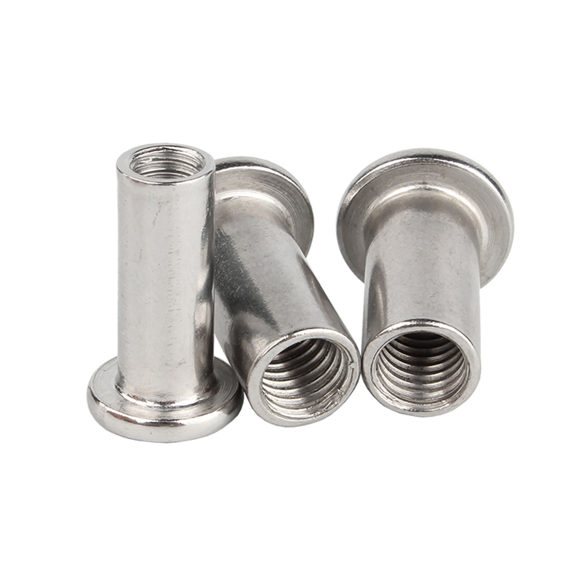 Stainless steel flat head hex socket furniture connector bolts and sleeve barrel cap nut M3 M4 M5 M6 M8 M10 furniture splint nut