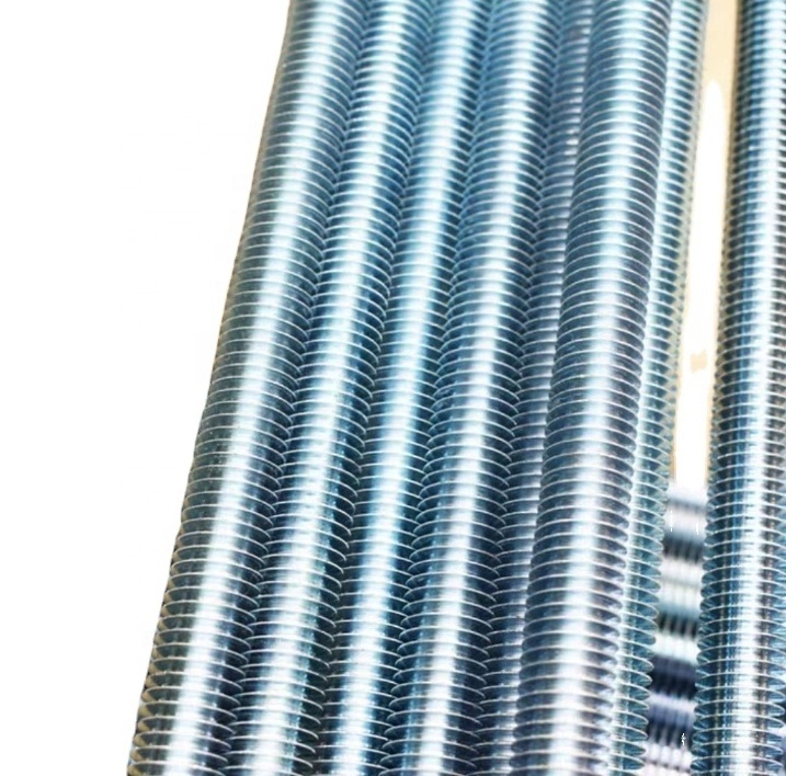 din975 full thread stud factory direct sales inventory carbon steel plated blue white zinc 6 * 2000mm threaded rods