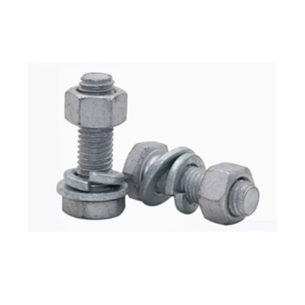 China Factory Fasteners M8 M16 M20 Hot galvanizing Hex Bolt and Nut Steel HDG Hex Bolt DIN933