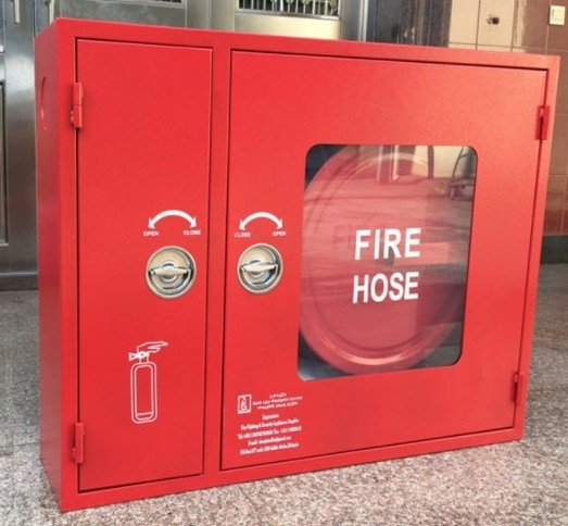 Factory price firefighting equipment fire hose reel box fire extinguisher box with fire accessories