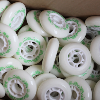 Manufacturers wholesale Wear-resistant flat flower free style inline skates  wheels 80mm skateboard rubber wheel