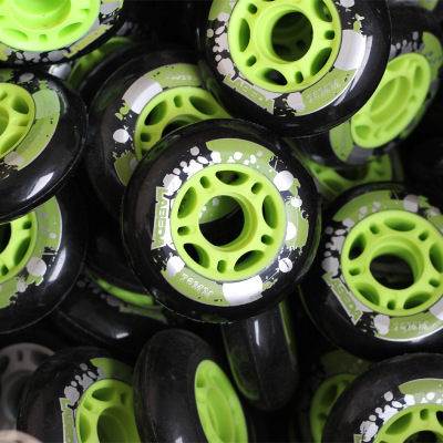 Manufacturers wholesale Wear-resistant flat flower free style inline skates  wheels 80mm skateboard rubber wheel