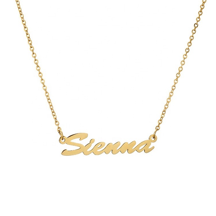 Jewelry Manufacturer Statement Necklace Gold Chain Stainless Steel Letter Pendant Custom Name Necklace With Pendant Names