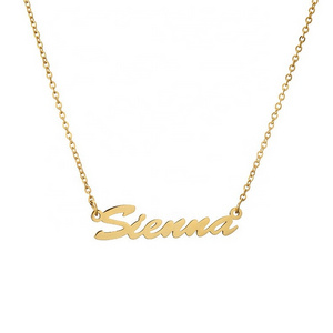 Jewelry Manufacturer Statement Necklace Gold Chain Stainless Steel Letter Pendant Custom Name Necklace With Pendant Names