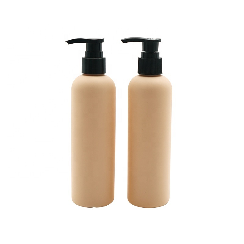 private label hdpe plastic bottle for lotion Haodexin cheap empty soap bottle 8oz light orange shampoo bottle for bathroom