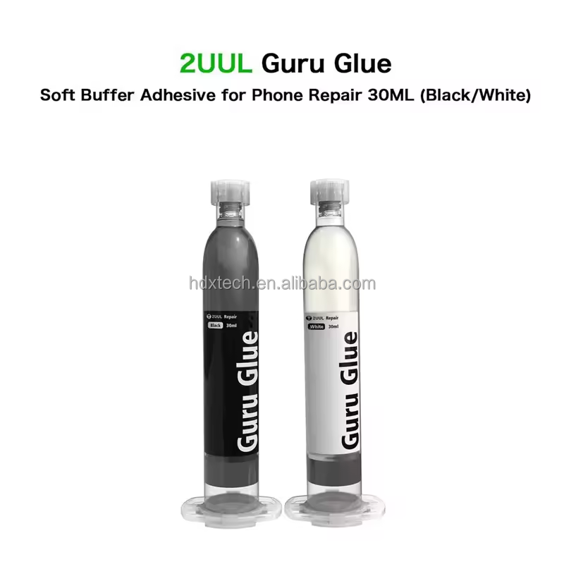 2UUL Guru Glue Black White Soft Buffer Adhesive Repair Glue for Mobile Phone LCD Touch Screen Frame Back Glass Repair