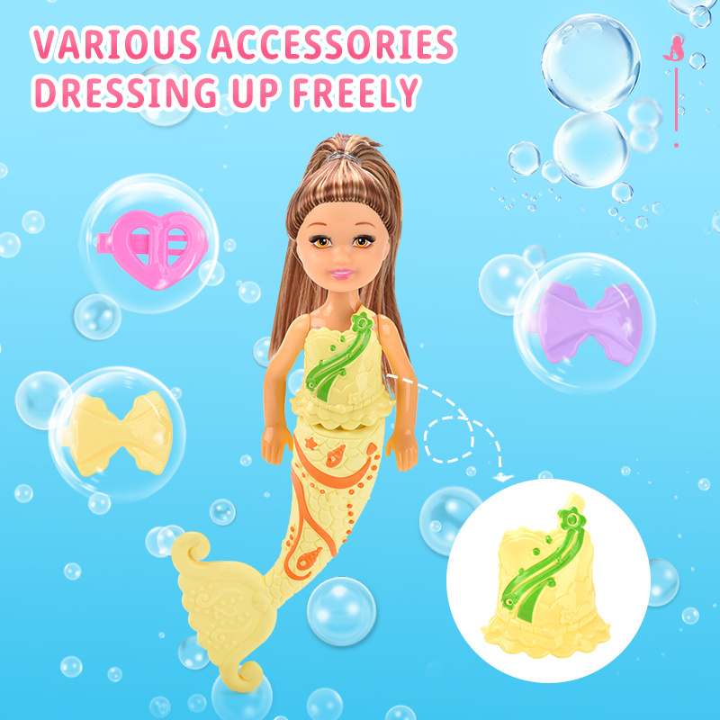 6.5 Inch Flexible swing Joints Wagging Tail  Girl Dolls 3 Colors Mixed Little Mermaid Doll Princess Doll Gift Toys For Kids