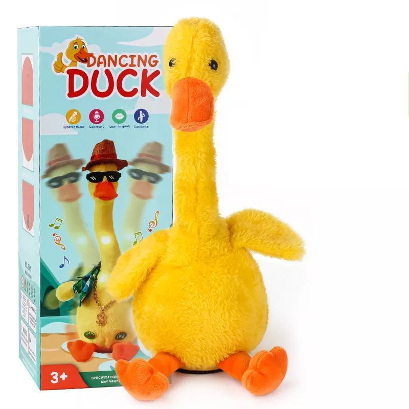 stuffed animal duck talking plush toy electric singing duck recording speak musical kids dancing plush yellow duck